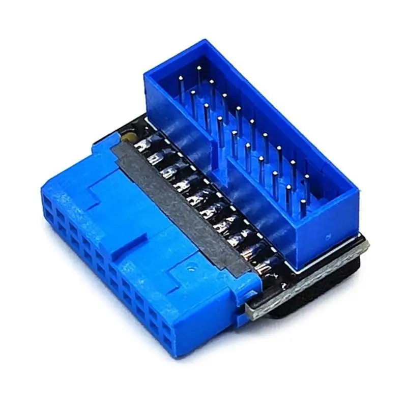 Y1UB اللوحات الأم USB3.0 19pin 20pin ذكر إلى أنثى تمديد محول 90 درجة زاوية محول USB رأس محول