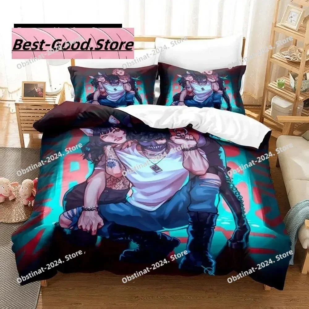 

3D Print Cartoon Corpse Husband Printed Bed Set Duvet Cover Pillowcase Bedding Set Linen Sheet Quilt Cover Full Queen King Size