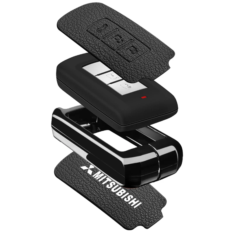 2Button Smart Keys Goatskin Car Key Case Full Cover Fit for Mitsubishi Outlander 2015 Pajero Sport 2020G Pajero Sport 3 Keychain