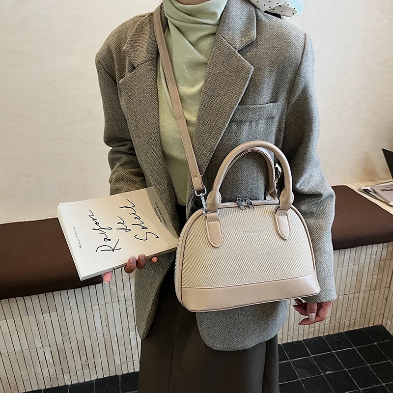 

Осенняя сумка-ракушка 202, просторная женская сумочка с верхней ручкой, универсальная сумка через плечо, сумка через плечо большой вместимости, мода