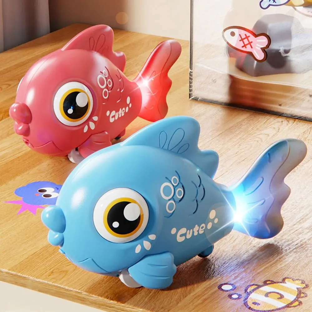 마법처럼 흔들리는 전자 시뮬레이션 물고기 장난감, 소리와 빛, 기어다니는 학습, 배 시간 놀이, 조기 교육, 뱅크 뱅크 놀이