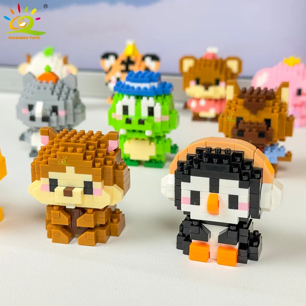 มินิน่ารัก Anima Micro Building Blocks 3D เพชร LION อิฐ DIY City Construction ของเล่นเด็กของขวัญเด็ก