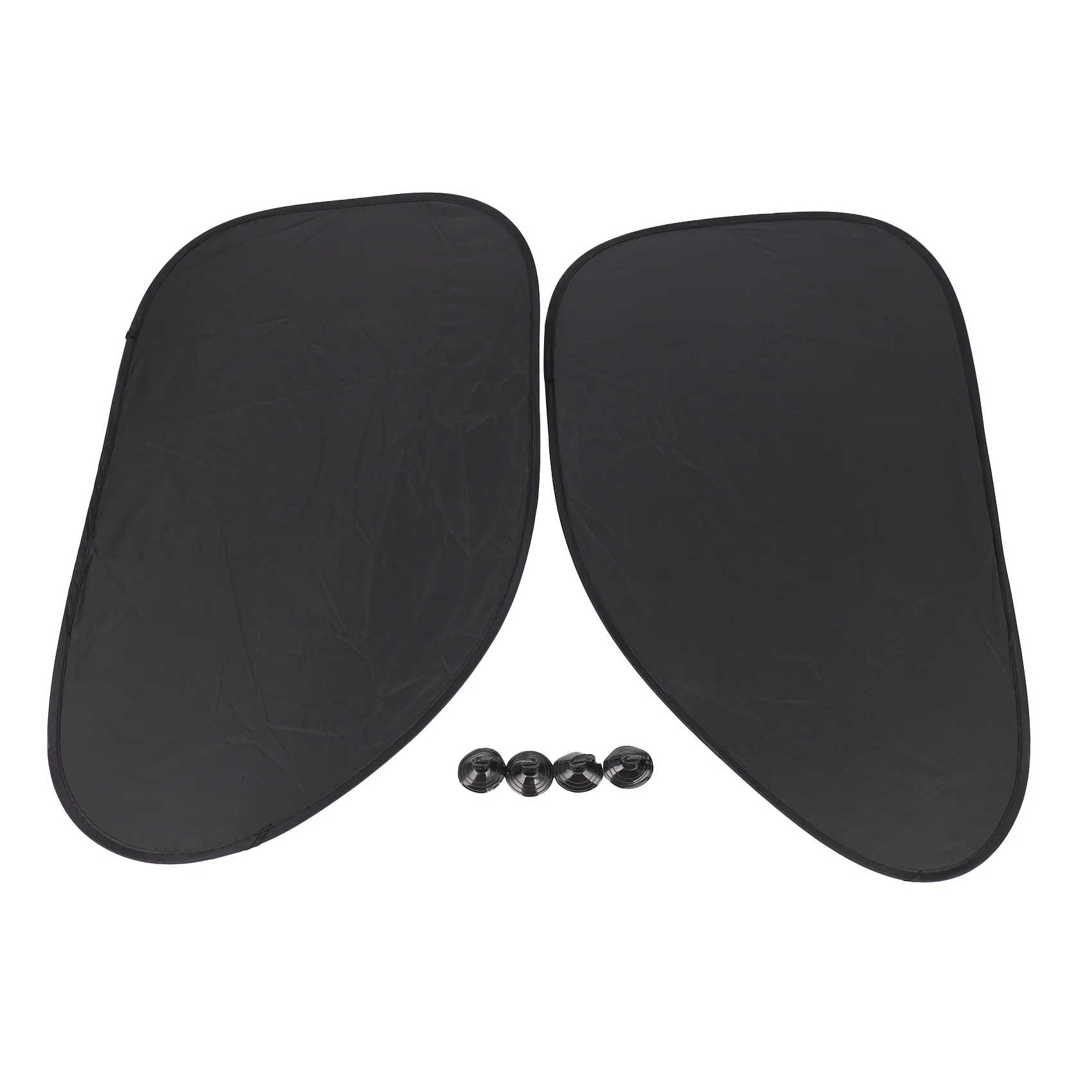 2pcs Auto Car Side Window Sunshade Black Silver