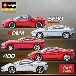 Burago 1:64 Ferrari Series SF90 488P Roma F430 F12 Alloy Car Model Children's Toys Holiday Gift Collection Car Model Wholesale