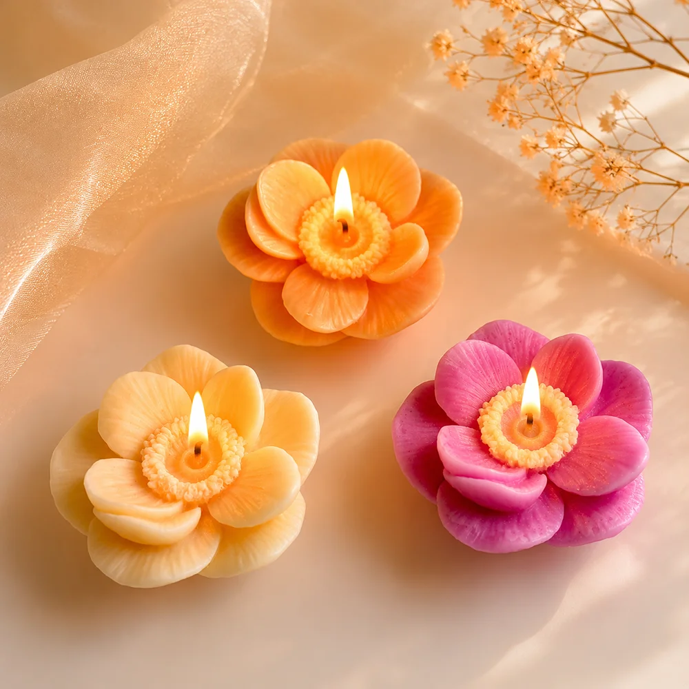 Soap Making Supplies Wholesale - Toptan Çiçekler Silikon Mum Kalıbı Aroma