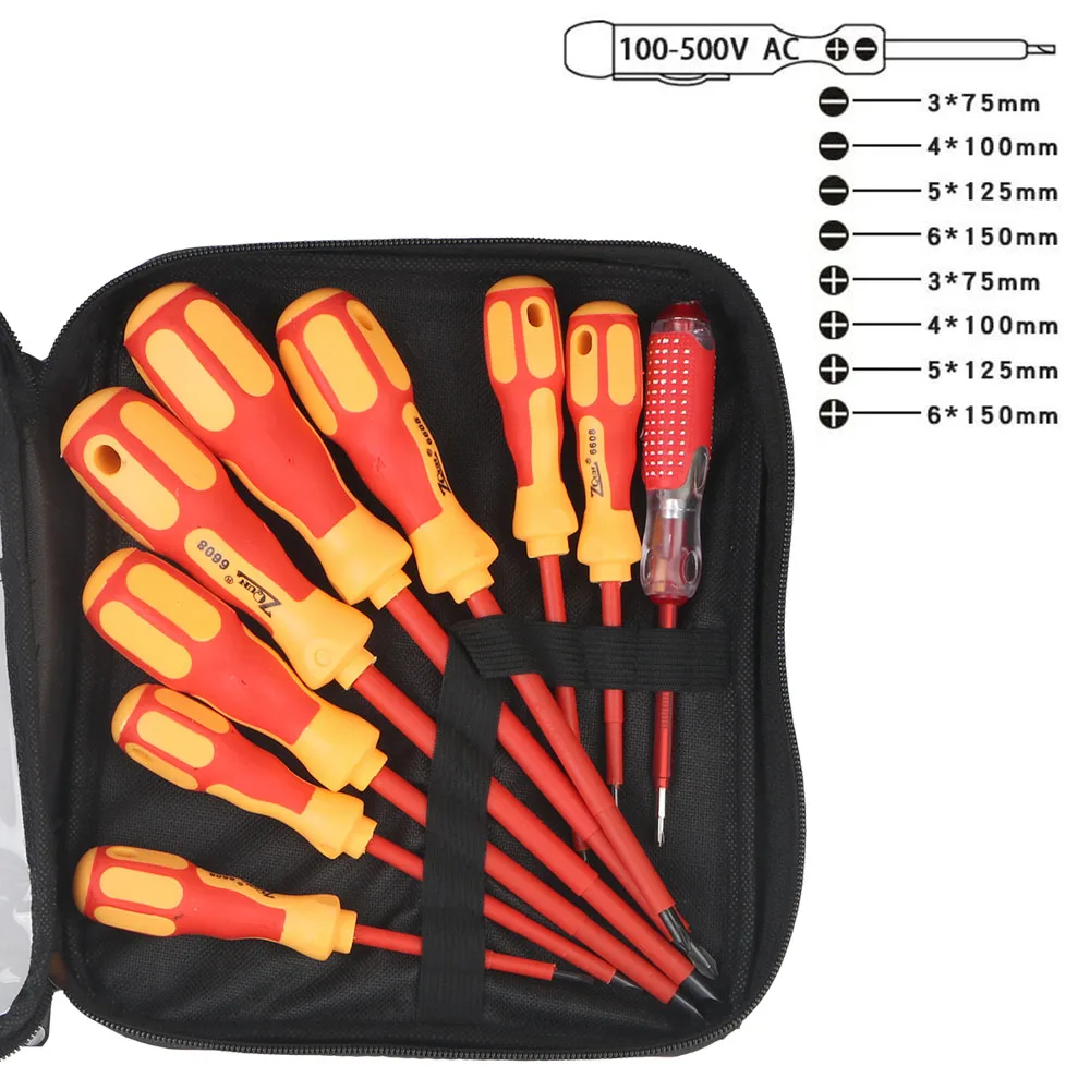 

For Electrician Hand Tools Phillips Slotted Bits Magnetic Screwdriver Screwdriver Set Insulated Electrician Multifunctional