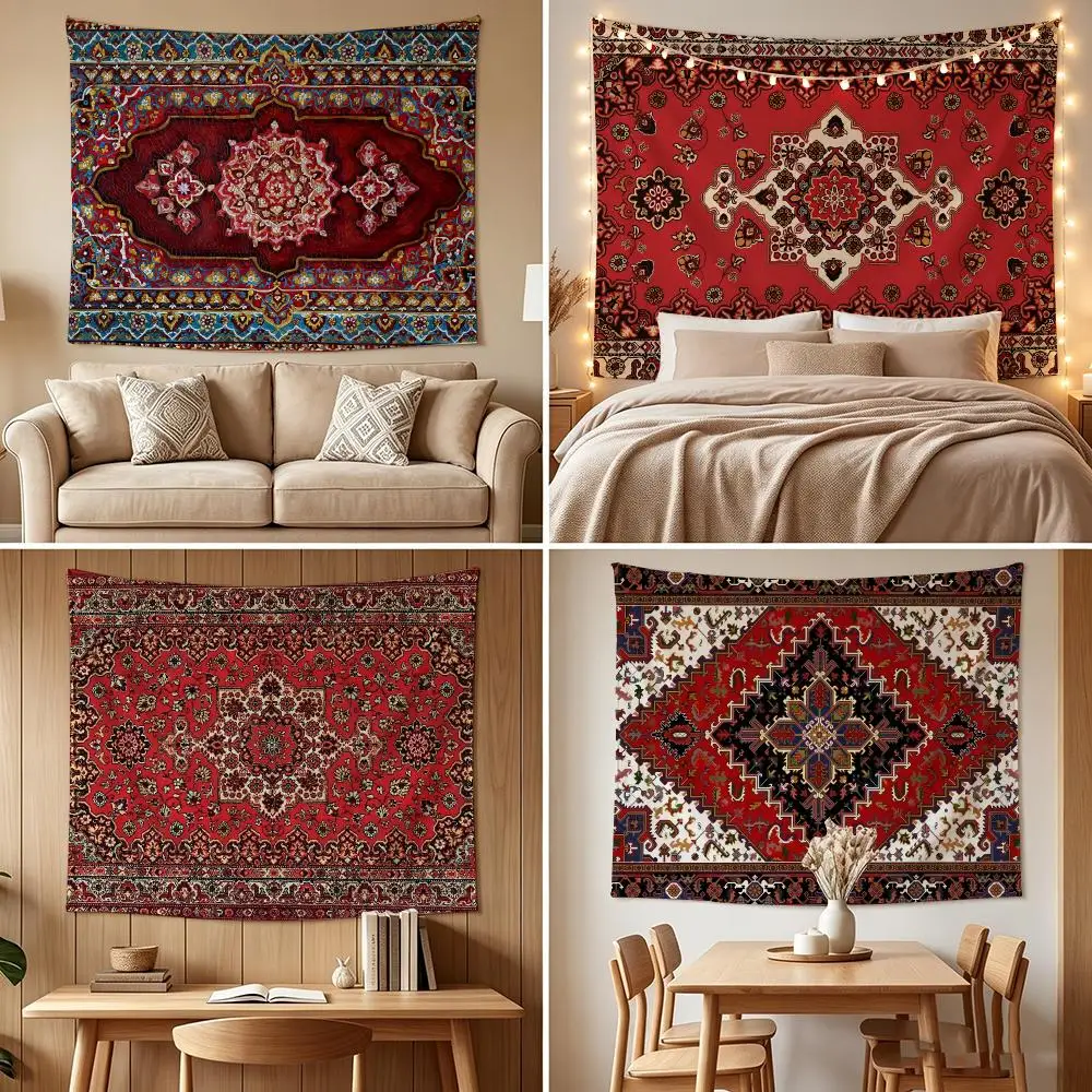 Pretty Pattern Indian Mandala Tapestry Custom Living Bedroom Party Dormitory Interior Wall Bohemian Decoration Attached Clip