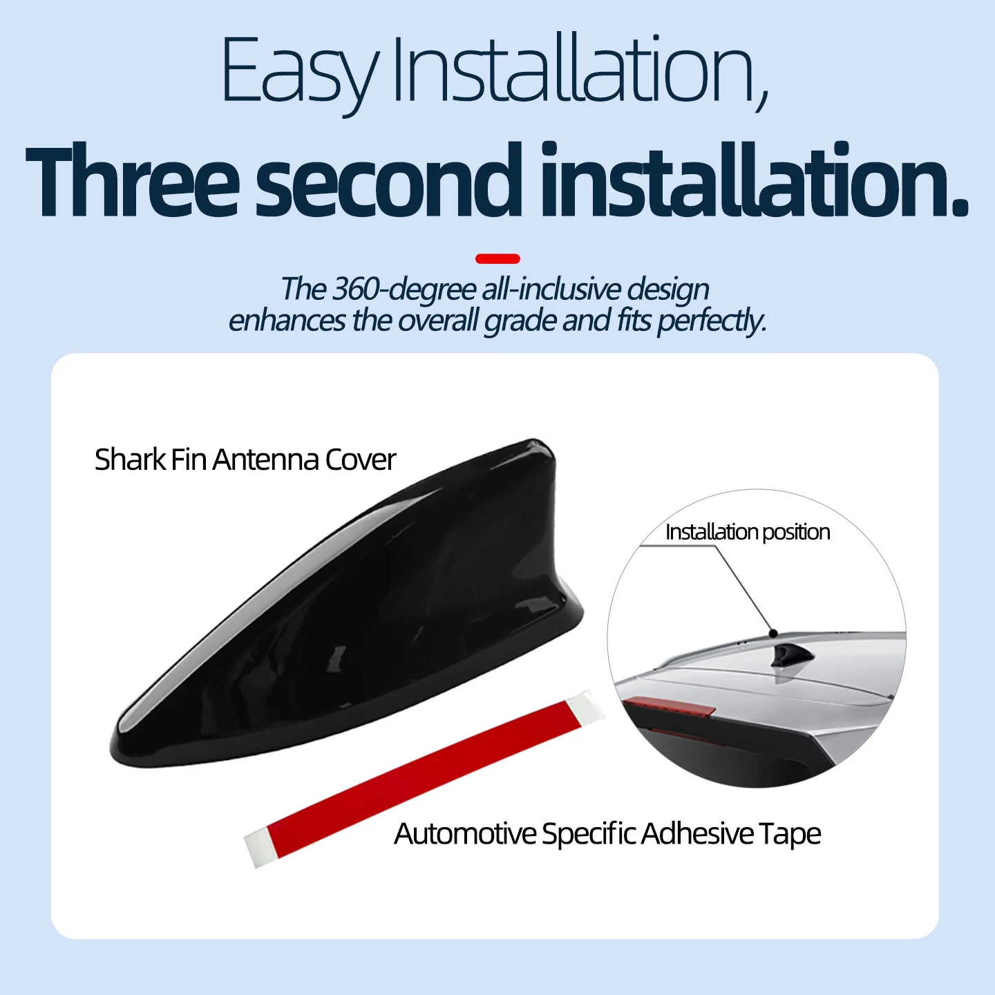 For HONDA 2016 2017 2018 2019 2020 2021 2022 HRV VEZEL ﻿Roof antenna shark fin decorative cover