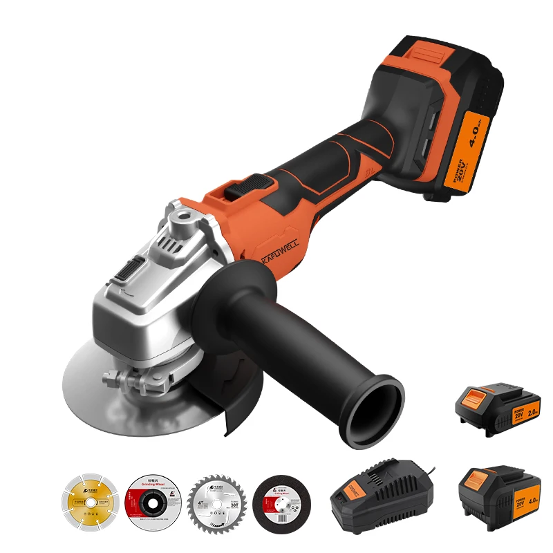 KAFUWELL PA4571H Wholesaler Oem 20v Cordless Power Tools Electric Portable 125mm Brushless Angle Grinder