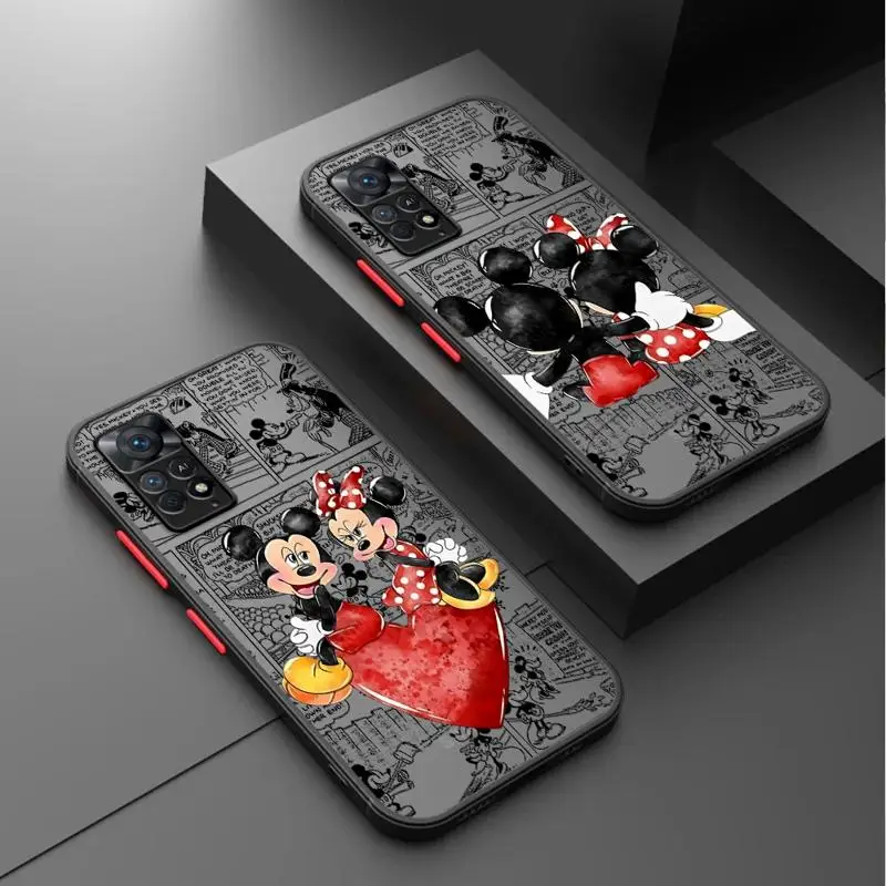 Disney Mickey Mouse Animaton phone cases for Redmi Note 12S 11 case K40 8 10S 11Pro 10 13 8T 9 11S 10 Lite 12 Luxury Cover funda