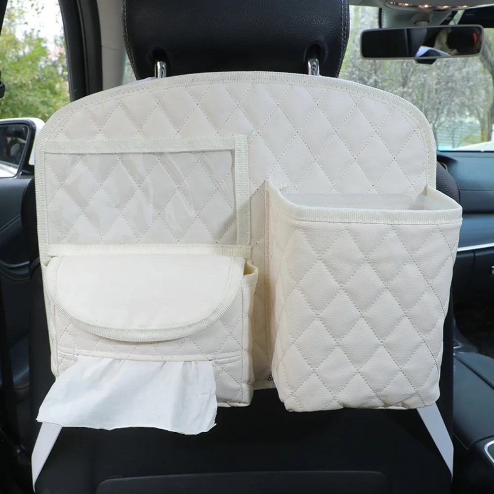 

Car Trash Can 2-in-1 Hanging Car Backrest Storage Bag, Seat Back Organizer, Multifunctional Paper Box Is a Great Gift