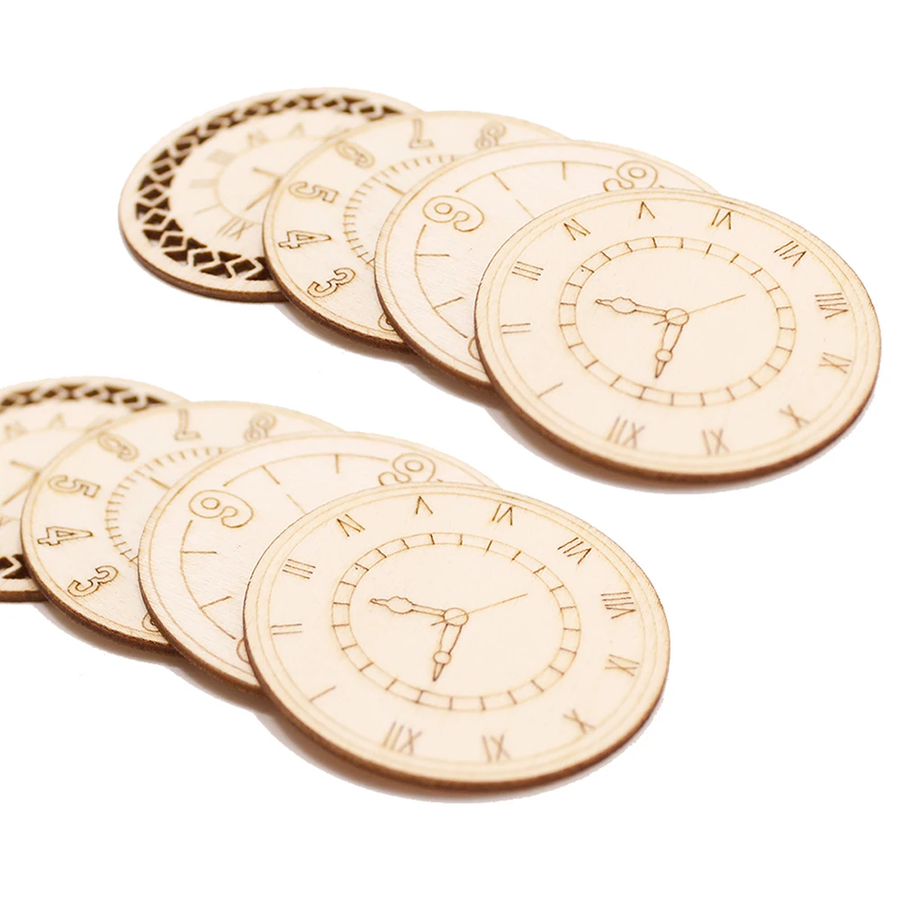 

Wooden Clock DIY Craft 2 Bags Wood Slices Pendant Birthday Thanksgiving Decor Premium Material Smooth H work Party Christmas New