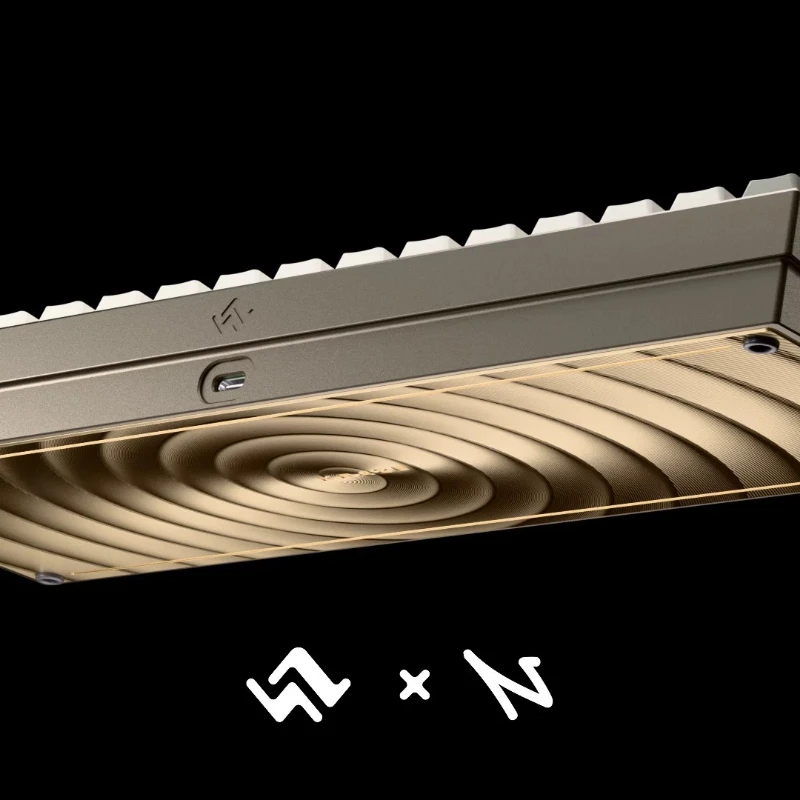 【Envio em dezembro de 2026】 Pré-venda Nuxros × Kezewa Kraze65 Kit de Teclado Personalizado Hot-swap RGB com Carcaça CNC Layout ANSI/ISO