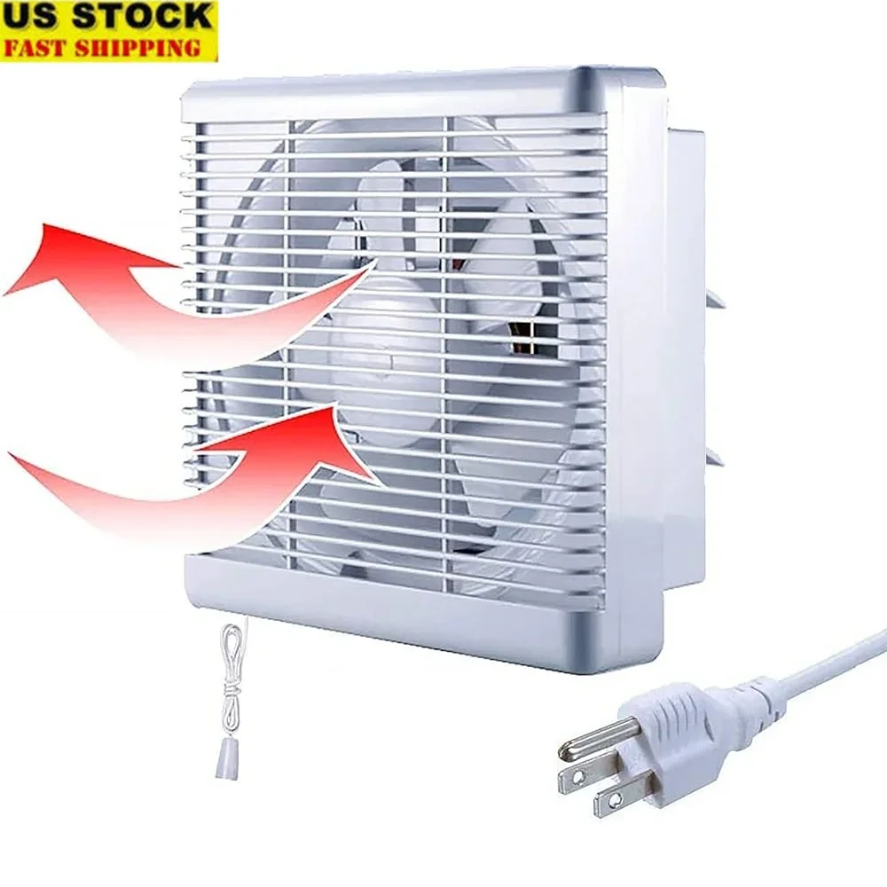 

Двусторонний вытяжной вентилятор, настенный, 7,7 дюйма, тихий поток воздуха, 176 куб. футов в минуту, энергосберегающий, идеальная кухня, ванная комната, гостиная