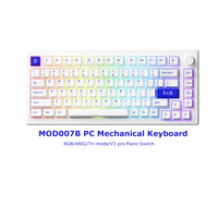 Akko MOD007B PC 75% 82-key Tri-mode Mechanical Keyboard Hot-swap Gasket-mounted Keyboard With Knob RGB Blue White ANSI/Nordic