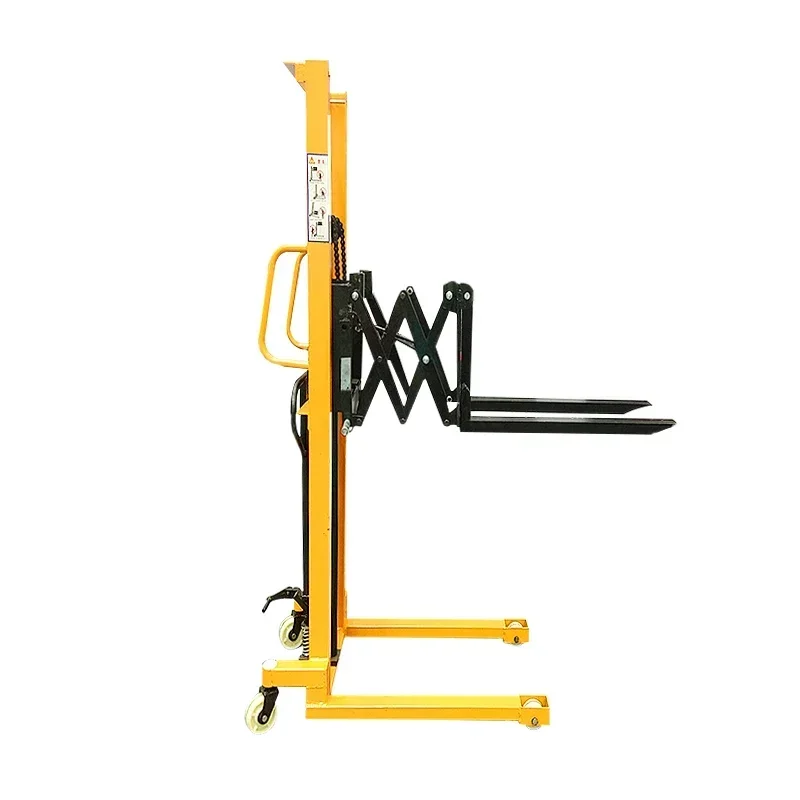 exquisite craftsmanship Hydraulic telescopic fork manual stacker 1.6m manual forklift forklift