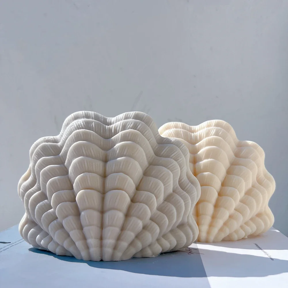 Aesthetic Decor Beach Shell Silicone Mold Ocean Shell Candle Mold Modern Home Decorative Seashell Wax Mould