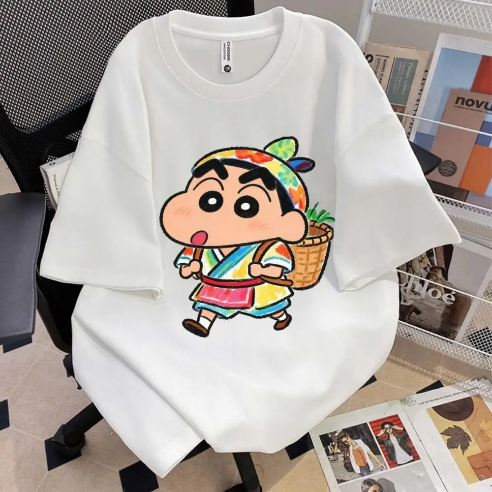 Crayon Shin Chan Traditional Outfit Print Casual T Shirt Cute Anime Short Sleeve Tee For Men