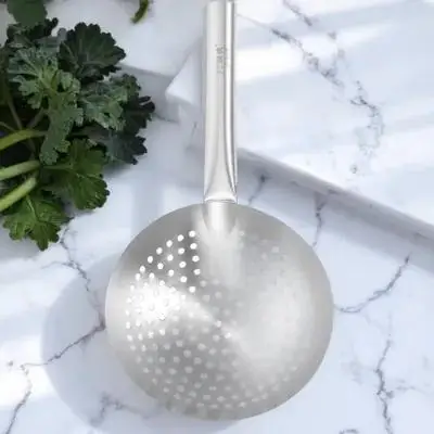 

Thickened Stainless Steel Slotted Spoon Fine Mesh Skimmer For Fries Eggs Vegetables Hot Pot Kitchen Gadget Cookware