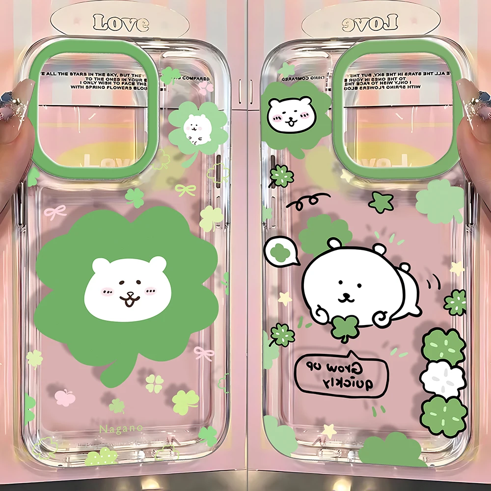 Four Leaf Clover Nagano's Bear‌ Phone Case For Samsung Galaxy A55 A35 A25 A15 A05s A54 A24 A14 A13 A53 A33 A23 4G 5G Back Cover