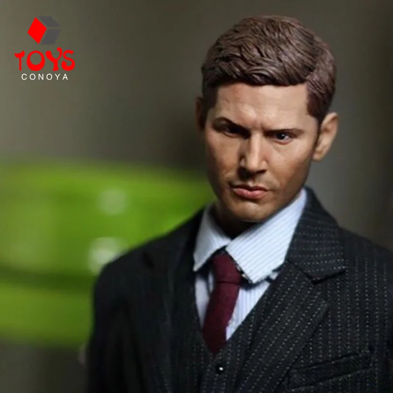 In Stock 1/6 Dean Winchester Head Sculpt Jensen Ackles Head Carving Model Fit 12-inch Male Soldier Action Figure Body Dolls