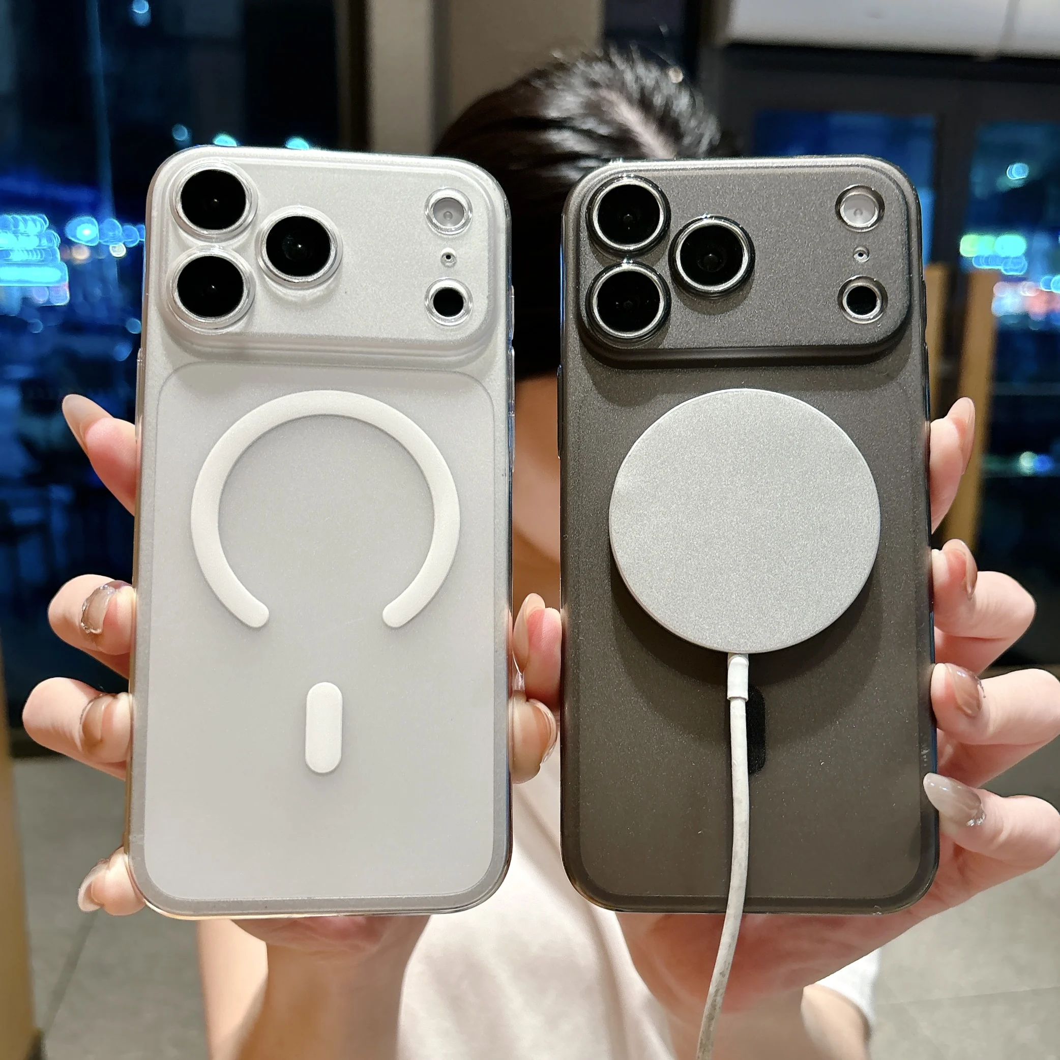 

For iPhone 17 16 15 14 13 12 11 Pro Max Plus Case Cover frosted Shell Lens Ultra thin ice mist hard shell Fashion Phone Case