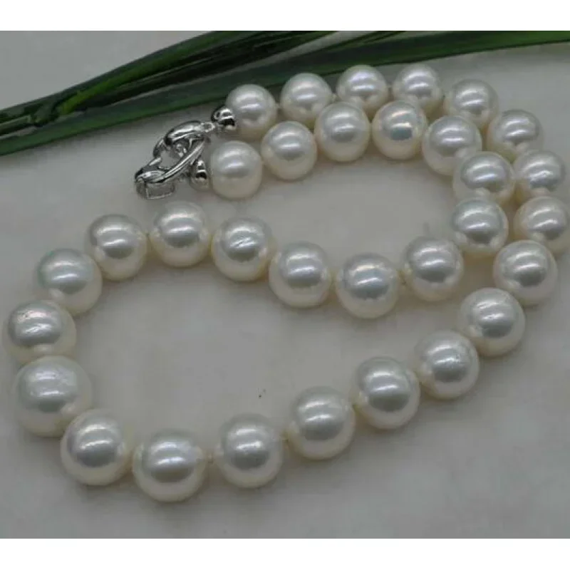 Natural Rare white 11~13mm round Kasumi Pearl Necklace 18inch