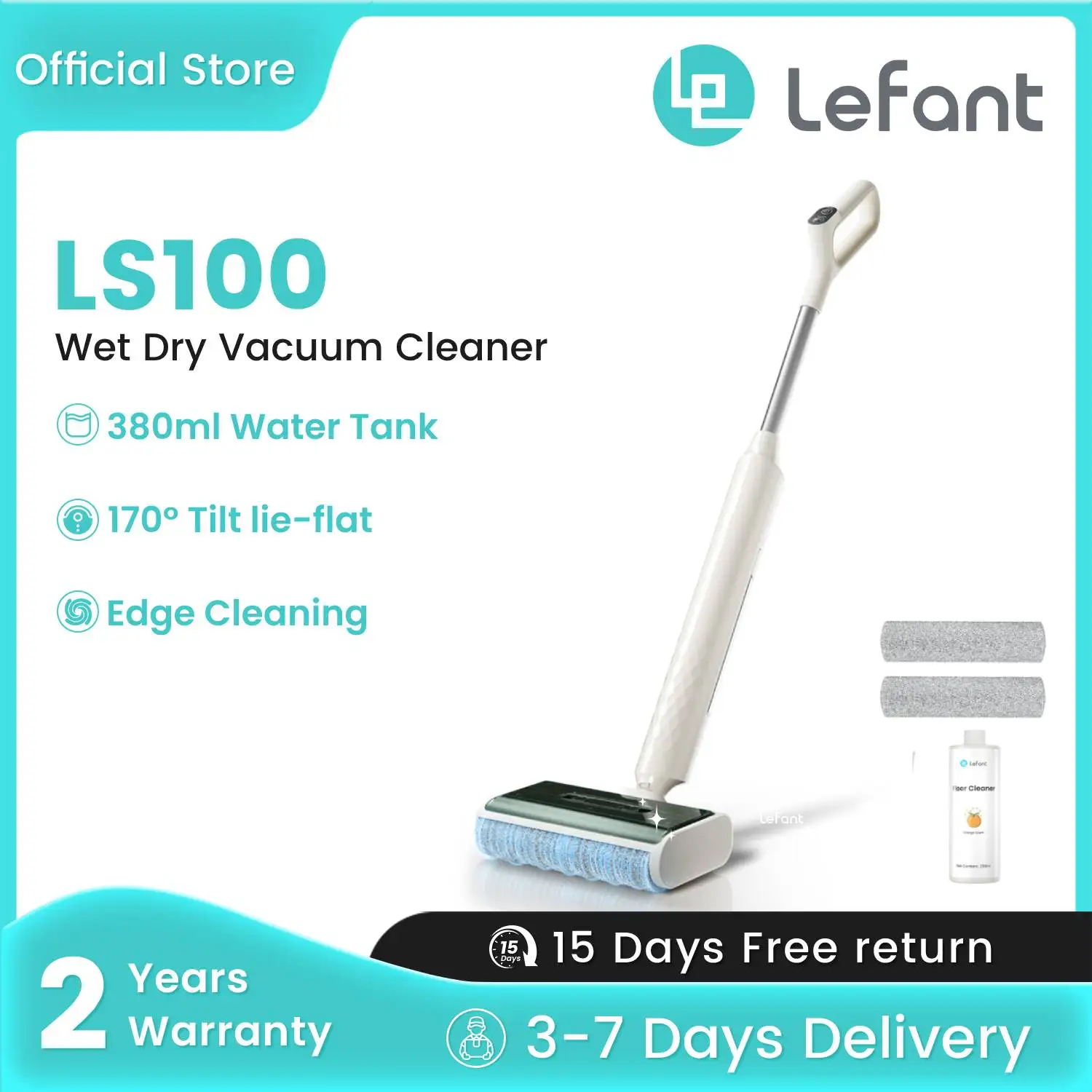 

Lefant LS100 Cordless Wireless Wet Dry Smart Mop Washing ,One-touch Self Cleaning