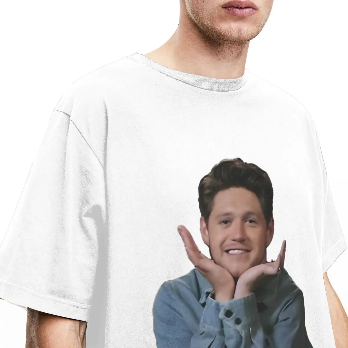 Vintage Niall Horan Cute Photo T-Shirts for Men Women Cotton Tees Shirt 4XL 5XL 6XL Tops