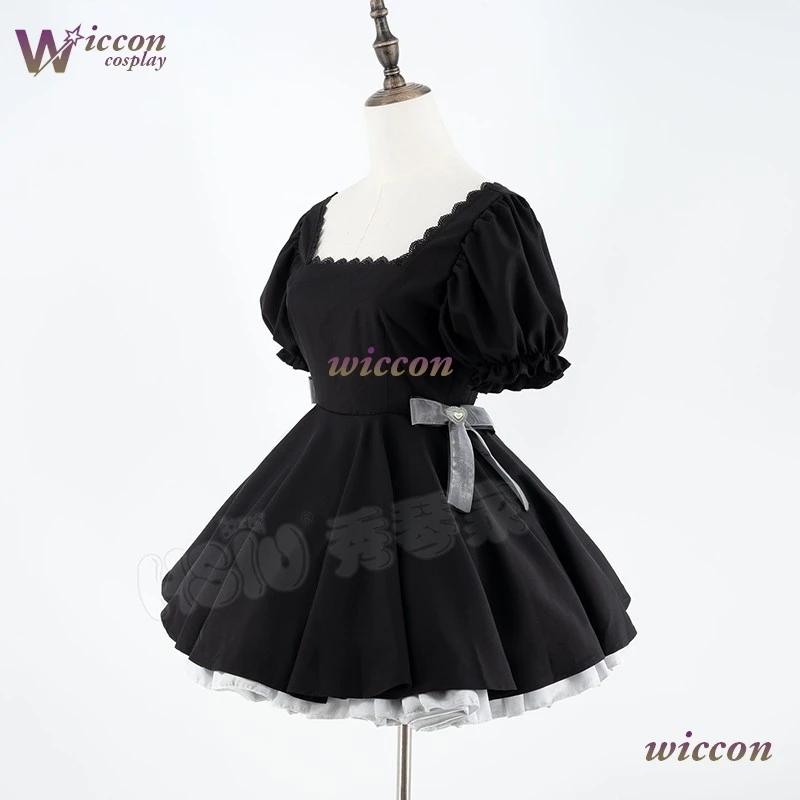 Cosmic Bunny Alien Stage Mizi Sua Cosplay Aniplus Cafe Black Dress Outfit Bunny Girls Gown Halloween Women Clothing Wig