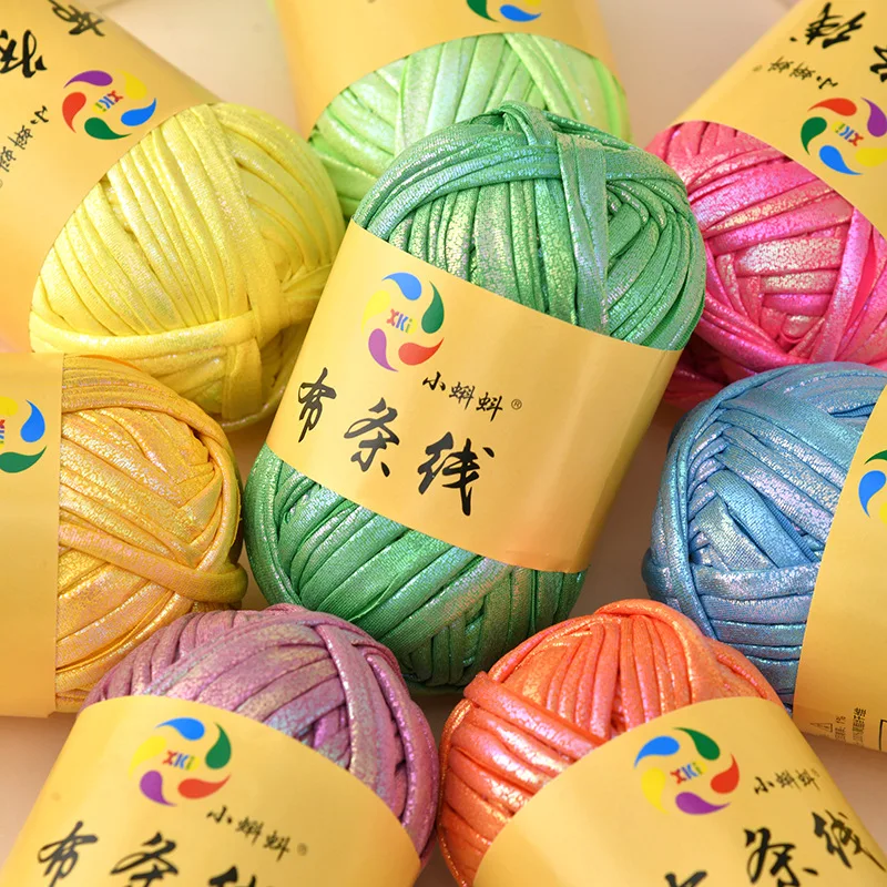 Phantom Colorful Cloth Thread, High Elastic, 100g, Tuan Hand Knitted, Hooked Shoes Bag, Almofada de armazenamento, Doll Thread, Novo