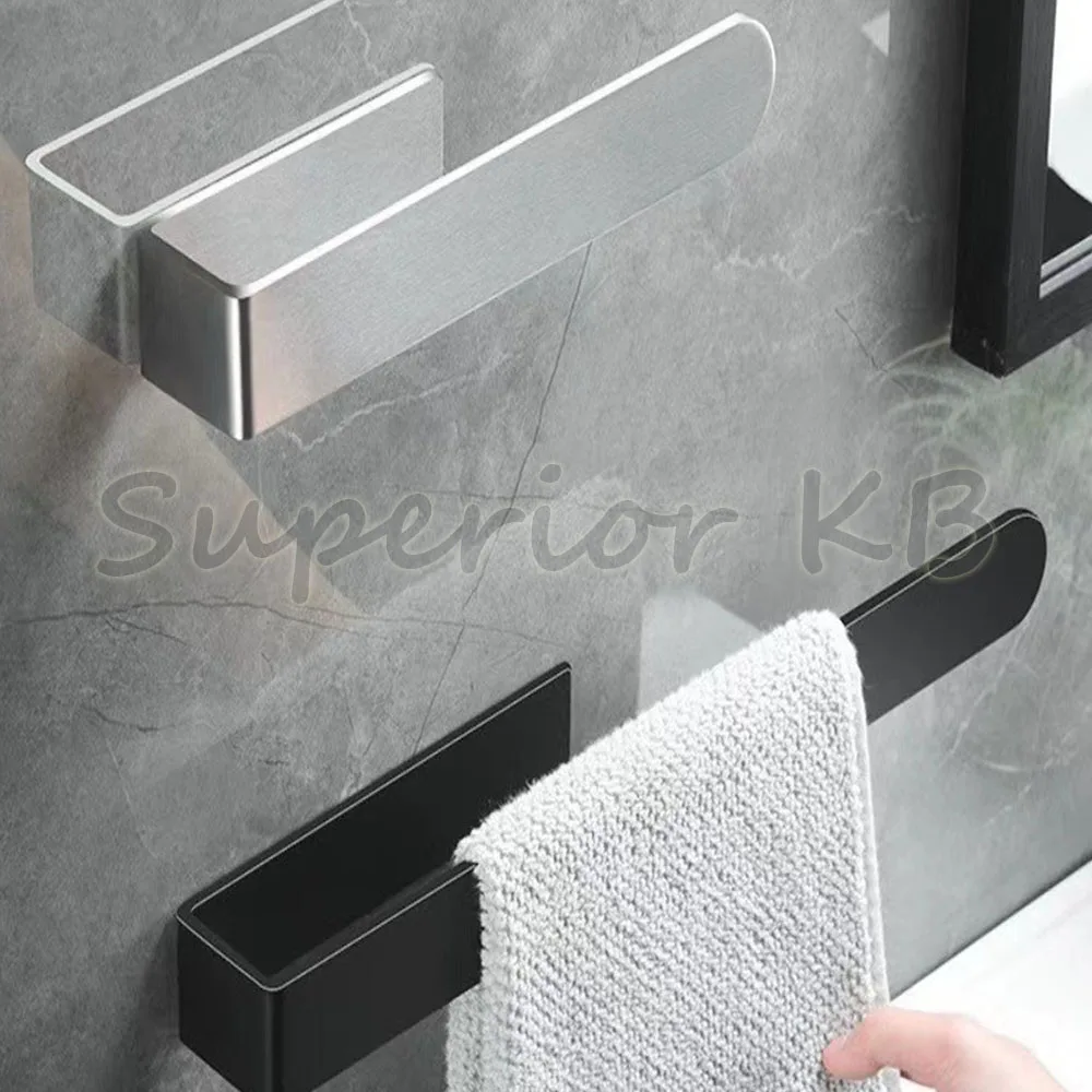 

Towel Rack Non-punched Towel Rack Stainless Steel Bath Towel Hanger Bathroom Storage