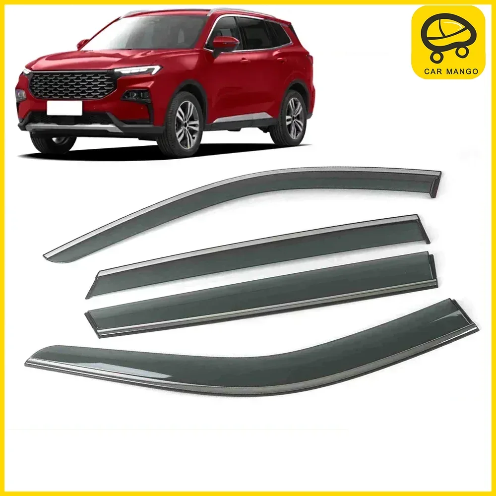 

Chrome Strips Rain Guards for Ford Equator Sport/ Ford Territory 2021-2023 Window Visor Wind Deflectors Door Visor Vent Shades