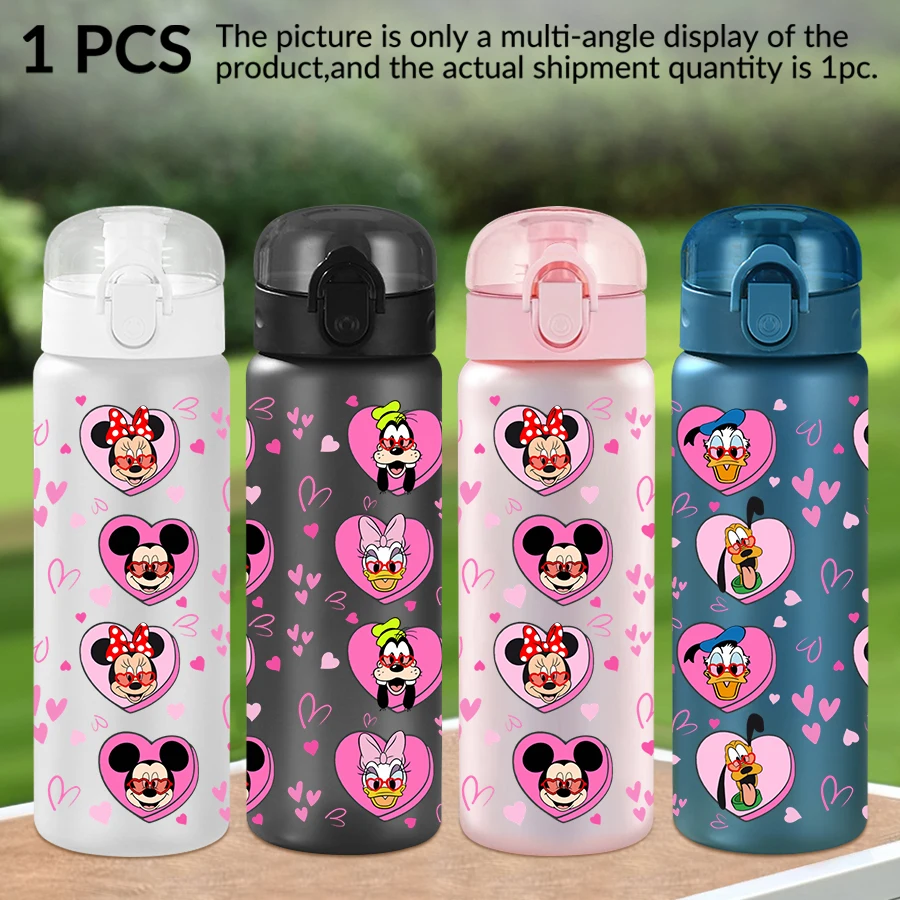 

1Pc Disney, Minnie, Donald Duck pattern 26oz plastic water bottle, outdoor sports water cup birthday/back to school gift