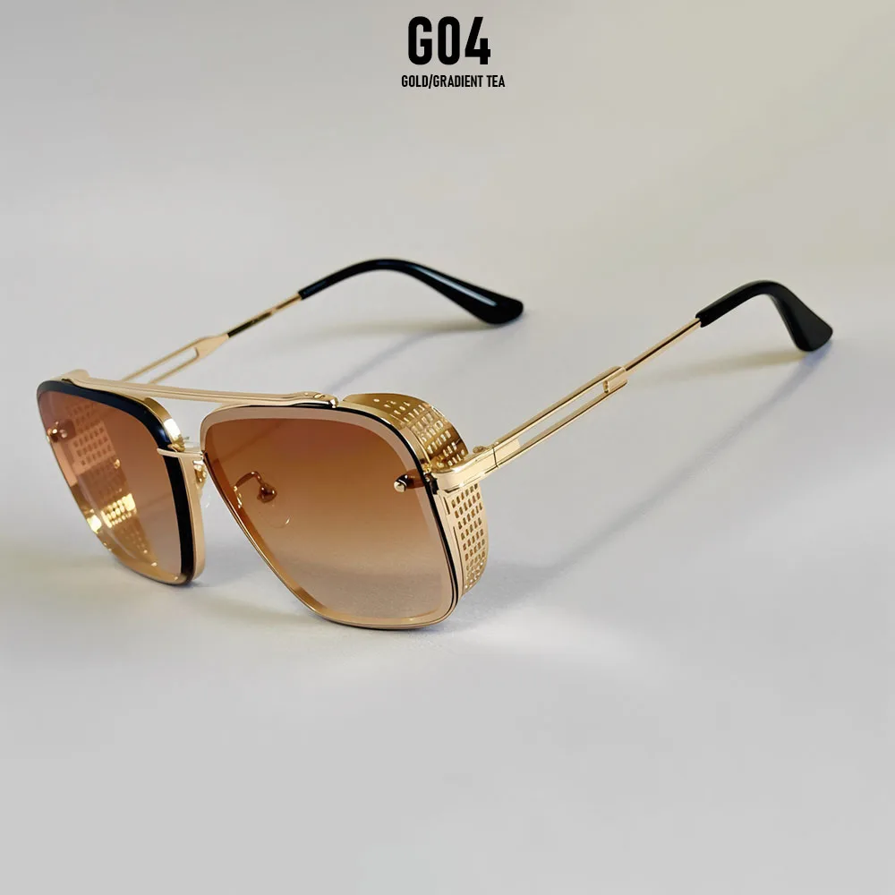 2023 Steampunk Sonnenbrille Für Männer Vintage Punk Sonnenbrille Frauen Trendy Platz Mode Gläser Luxe Gafas De Sol Hombre Zonnebril – Detail 7
