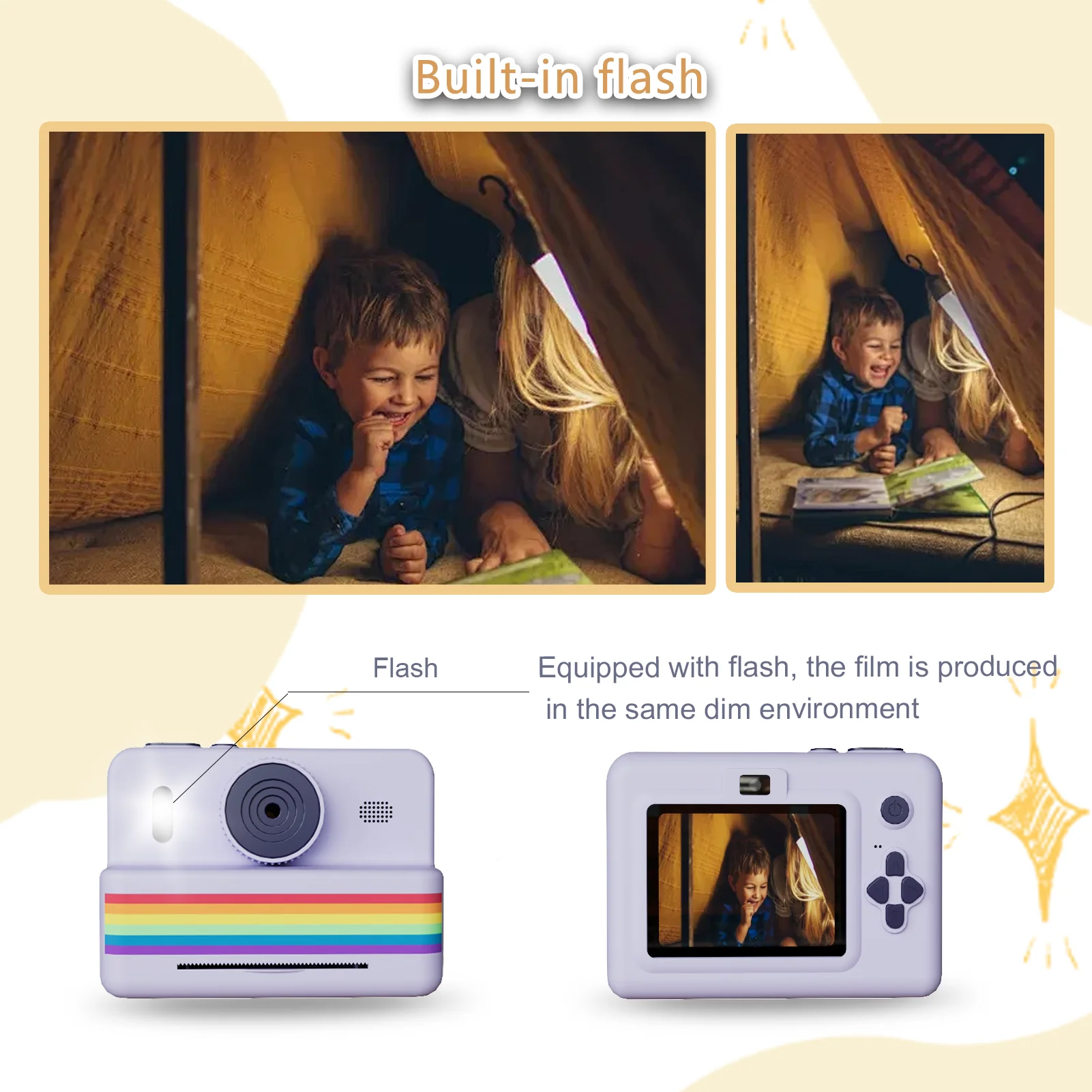 Sofort druck kamera für Fotografie Mini drucker tragbare thermische digitale Kinder Foto Kinder Kamera 2,8 Zoll HD Video Spielzeug Geschenke