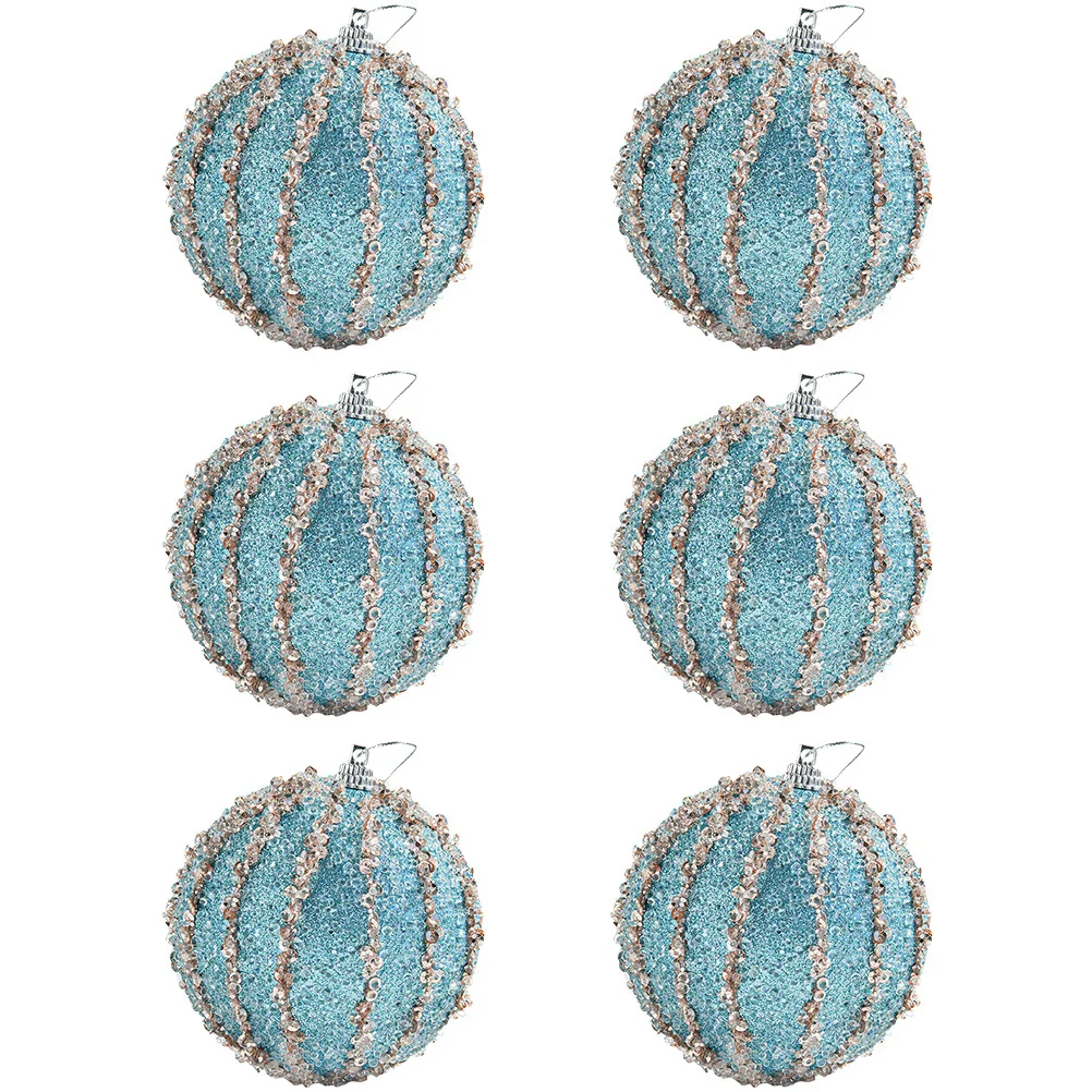 

6Pcs Christmas Tree Ornaments Set Cute Xmas Ball Hanging Decor for Fireplace Mantle and Table Display Christmas Tree Decorations