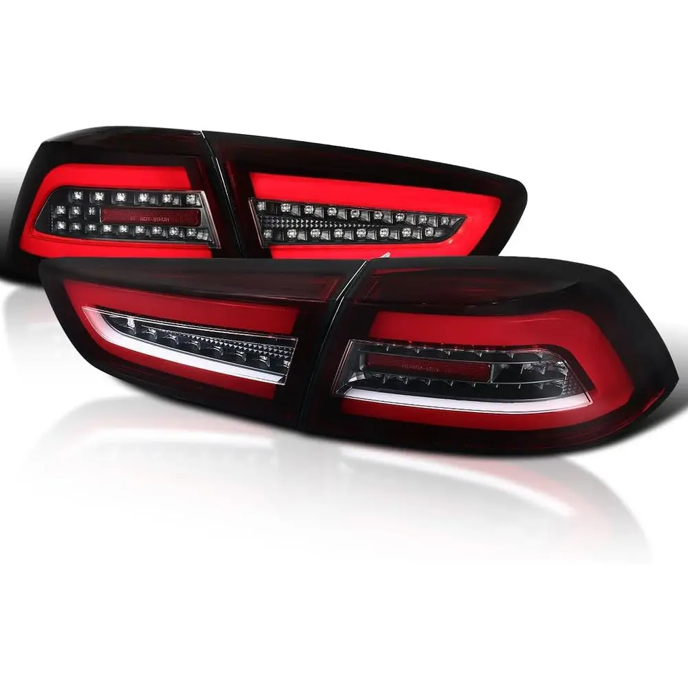 

Red LED Bar Tail Lights Compatible with 2008-2017 Mitsubishi Lancer, 2008-2015 Mitsubishi Lancer Evolution, Left + Right Pair As