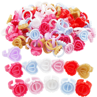 100 Pcs Disposable Eyelash Glue Ring Cup Tattoo Pigment Holder Container Makeup For Women Lash Extension Supplies Tools