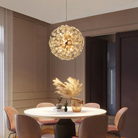 Light Luxury Luxury Dandelion K9 Crystal Chandelier Fashion Spark Ball Lamp Modern Bedroom Living room Dining Room Lighting Lamp