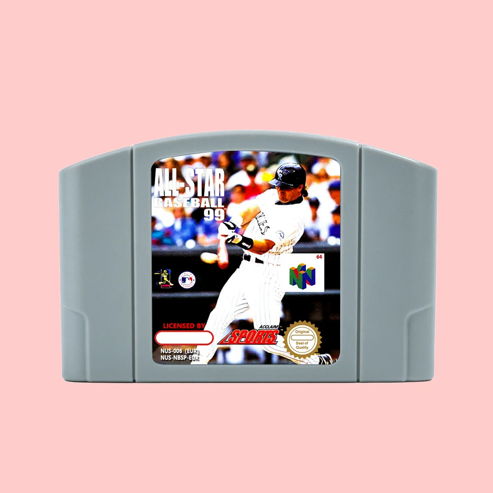 All-Star Baseball 99 for Retro N64 Bit Game Cartridge USA EUR Version NTSC PAL FormatChidren Gift Gaming