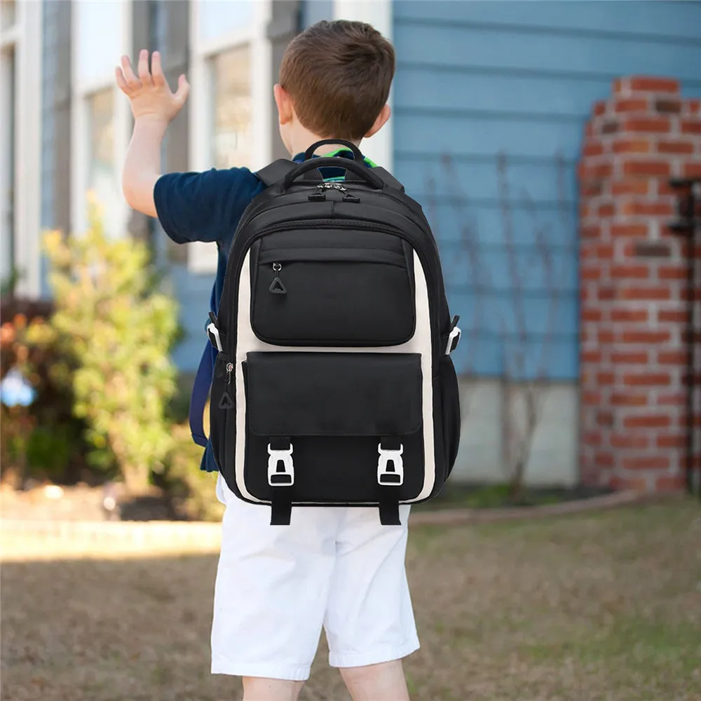 School Bag Top Handle Backpack Multi Pockets Lightweight Daypack Large Capacity Bag Waterproof Satchel for School Work College