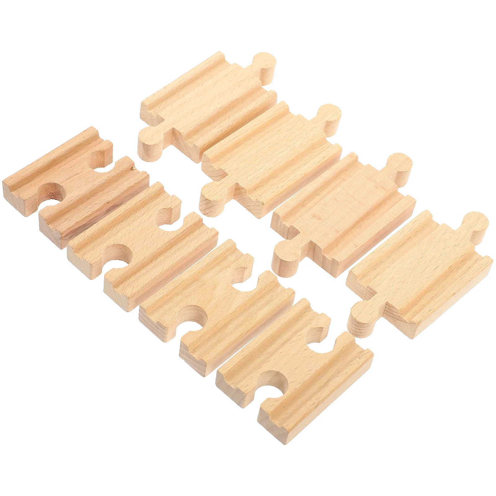 

8 Pcs Train Track Accessories Supplies Bulk Toys Model Wooden Playthings DIY Tracks Assembled