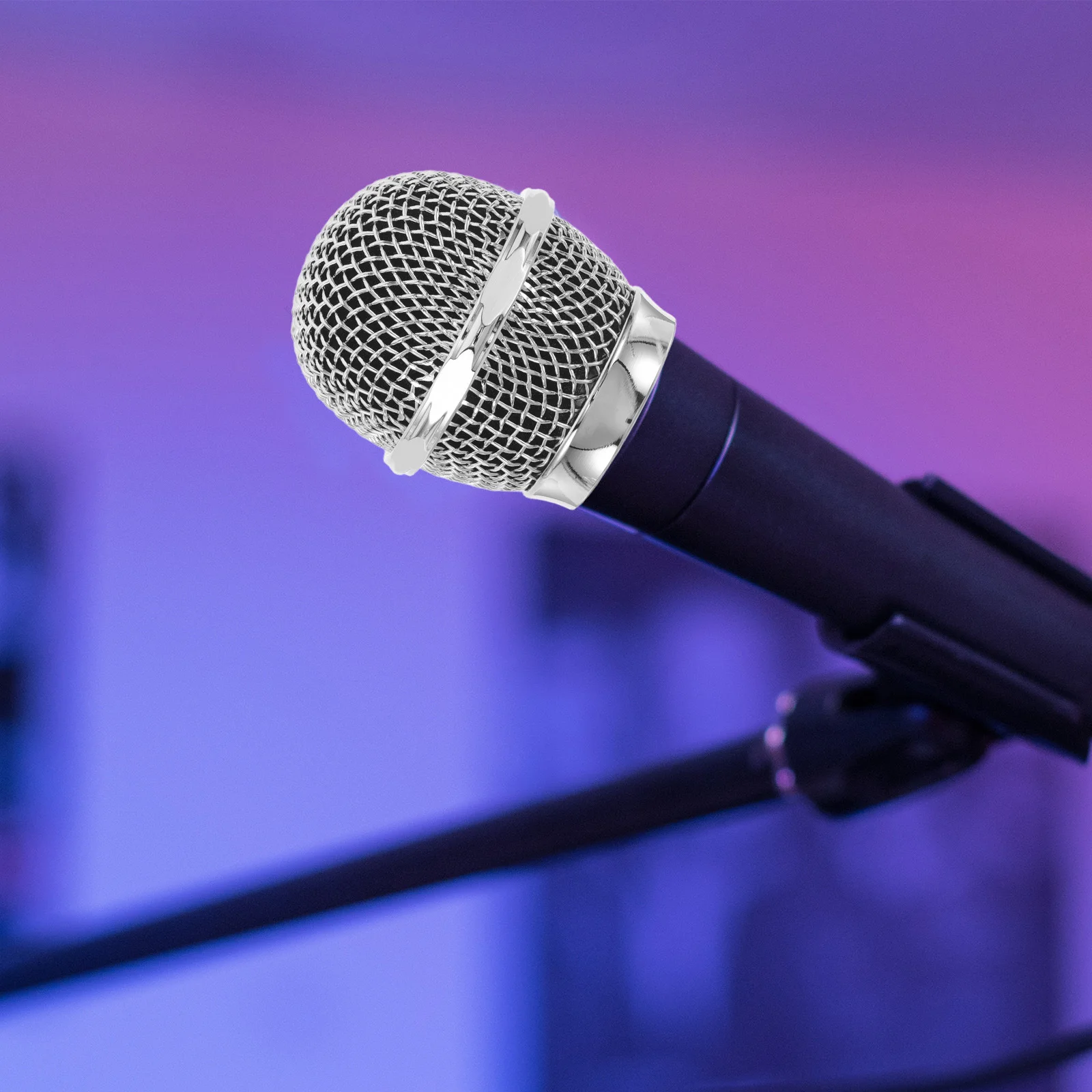 

Small Microphone Metal Head Replacement Grille Durable Welded Mesh Head for Ktv Recording Studio Concert Mic Repair Accessory