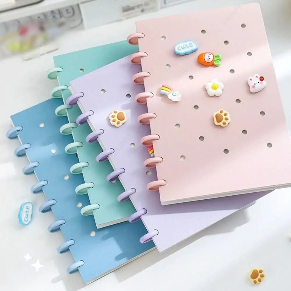 

Creative A5 Loose-Leaf Book Cartoon Mushroom Button Detachable Notepad Double Sides Thickened Paper Removable Diary School