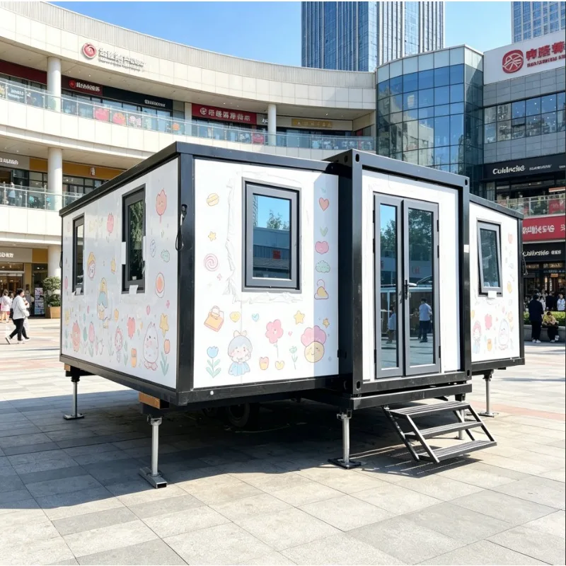 Eco-Friendly Prefab Container House 20ft 40ft Expandable Folding Home Sustainable Mobile Villa with Bathroom Solar Ready