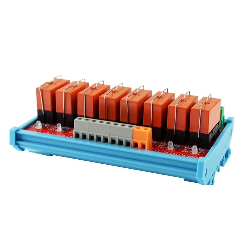 8 Channels 1NO 1NC Relay Module  12A 24V DC Electromagnetic Relays Anti interference for PLC DC Small Motor