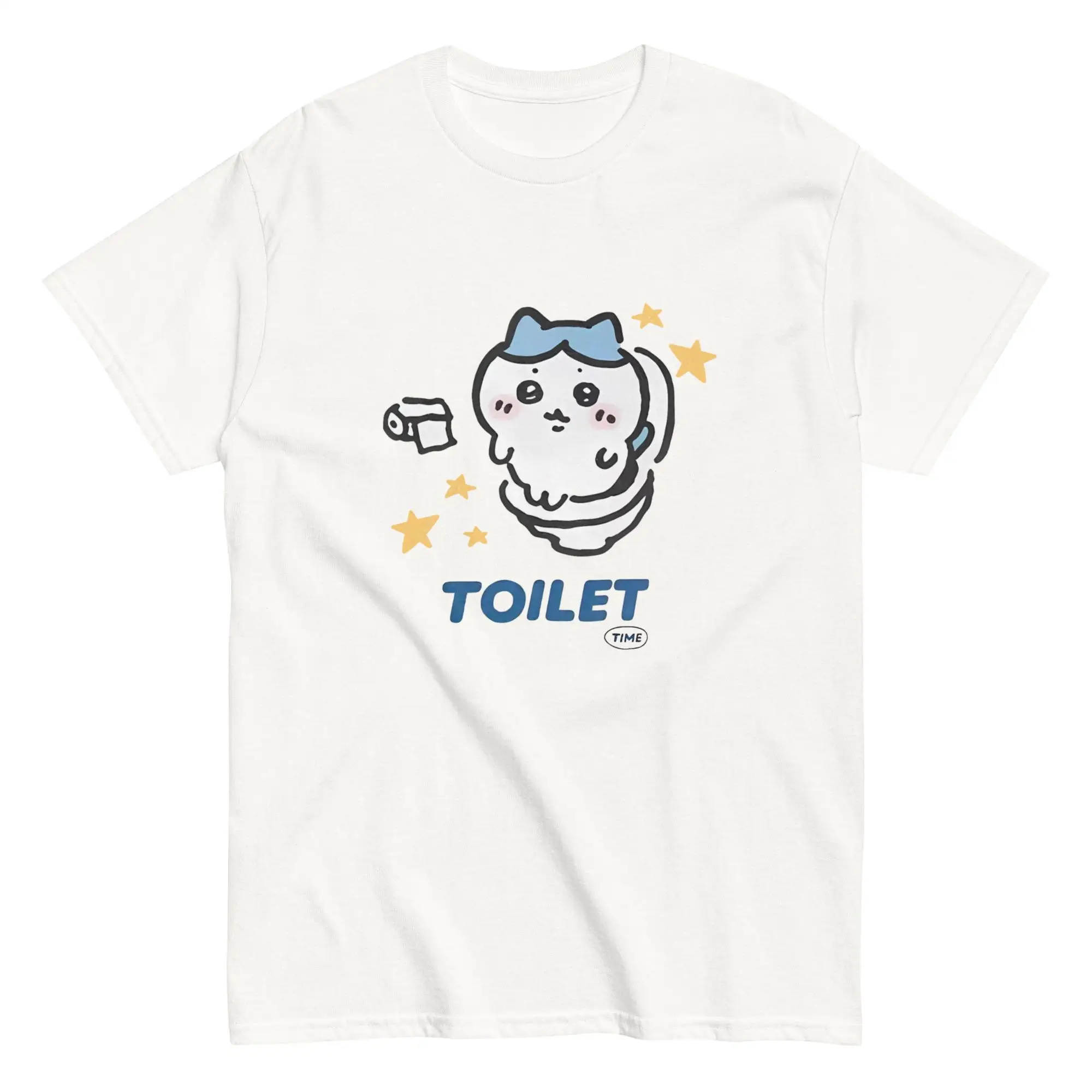 Cute Kawaii Toilet Time Graphic T-Shirt Men Women Oversized Short Sleeve Tee Funny Cartoon Bear Print Casual Streetwear Top