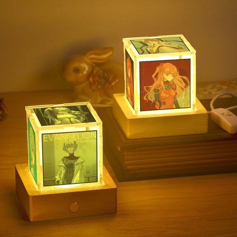 

Ночник-подставка из акрила с Аской Лэнгли Сорью (ЕВА), светящийся, креативный, милый, в стиле аниме, для рабочего стола, подарок