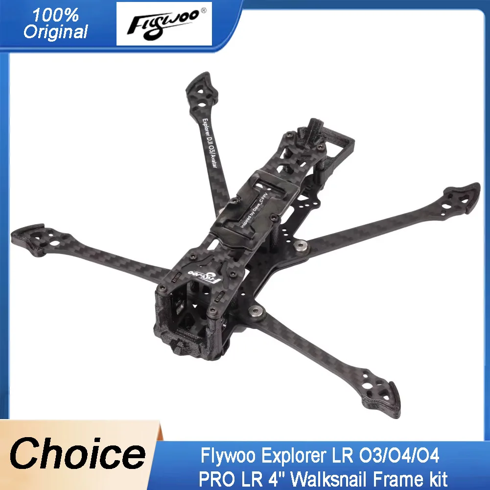 

Flywoo Explorer LR O3/O4/O4 PRO LR 4-дюймовый комплект рамок для ходьбы, идеальные ультракомпактные детали для дронов из ПВХ своими руками
